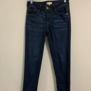 Dark wash skinny jeans